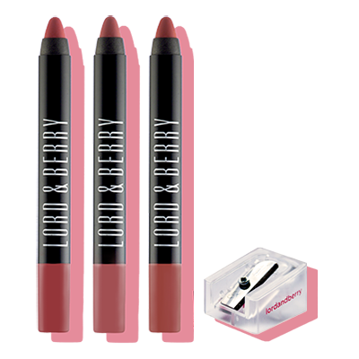 Lord & Berry Lipstick Crayon Trio Sharpener - Beauty and the Boutique
