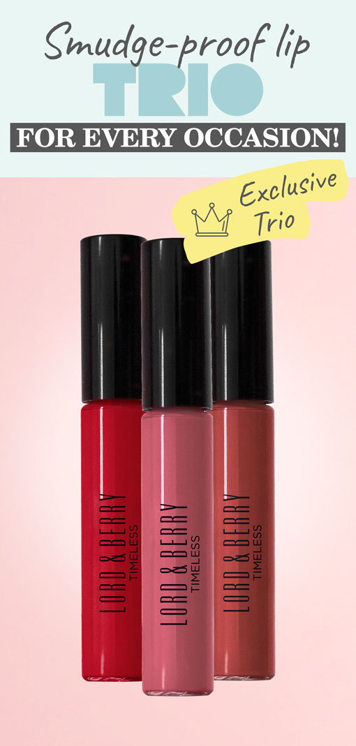 Timeless Kissproof Lipstick Trio