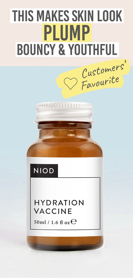 NIOD Hydration Vaccine - Beauty and the Boutique - This makes skin look plump, bouncy & youthful