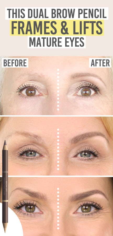 Studio 10 Brow Lifting and Perfecting Brow Pencil - Beauty and the Boutique - This dual brow pencil frames & lifts mature eyes
