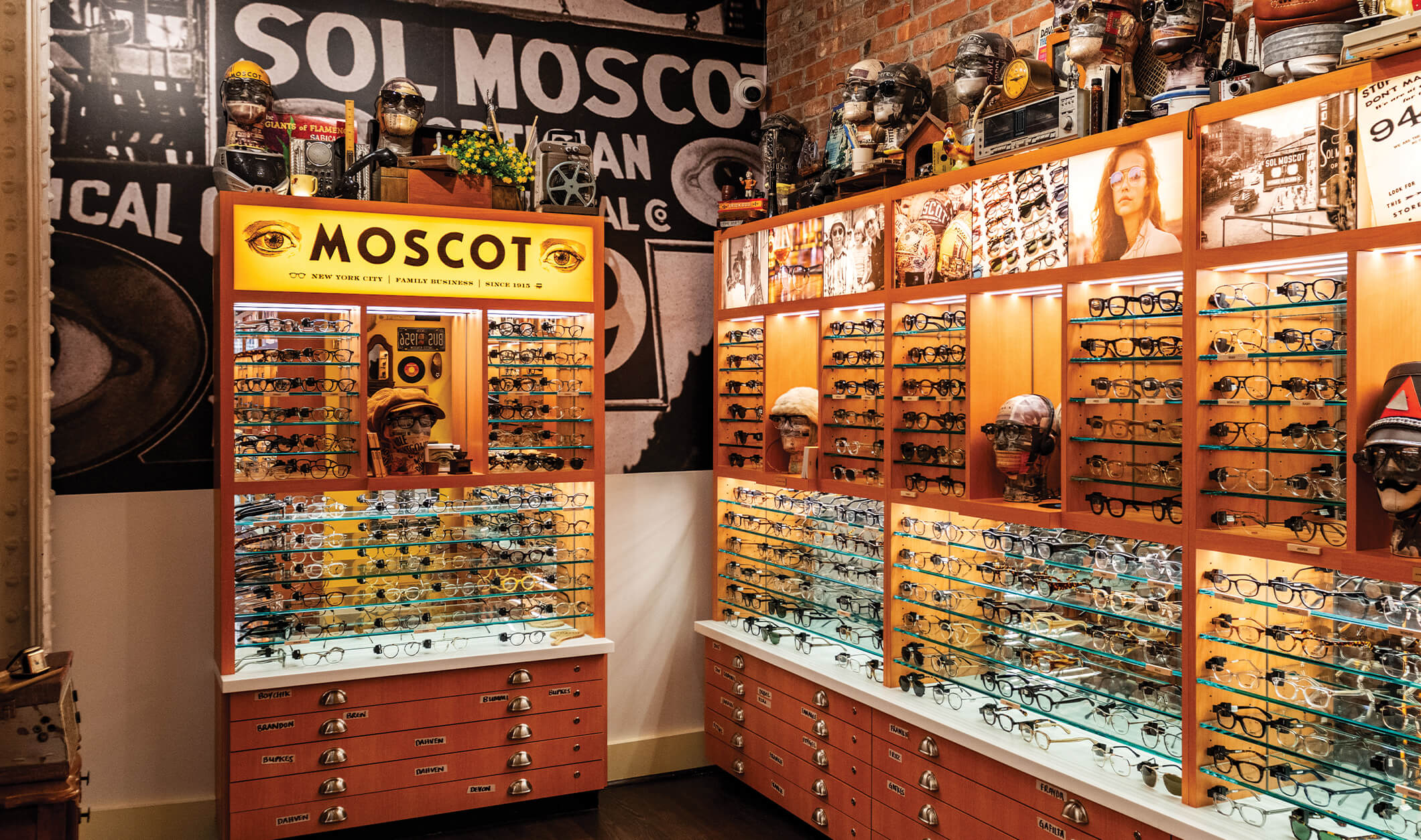 The MOSCOT Union Square Shop interior