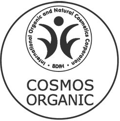 Symbol, welches anzeigt, dass das Produkt COSMOS ORGANIC zertifiziert ist.