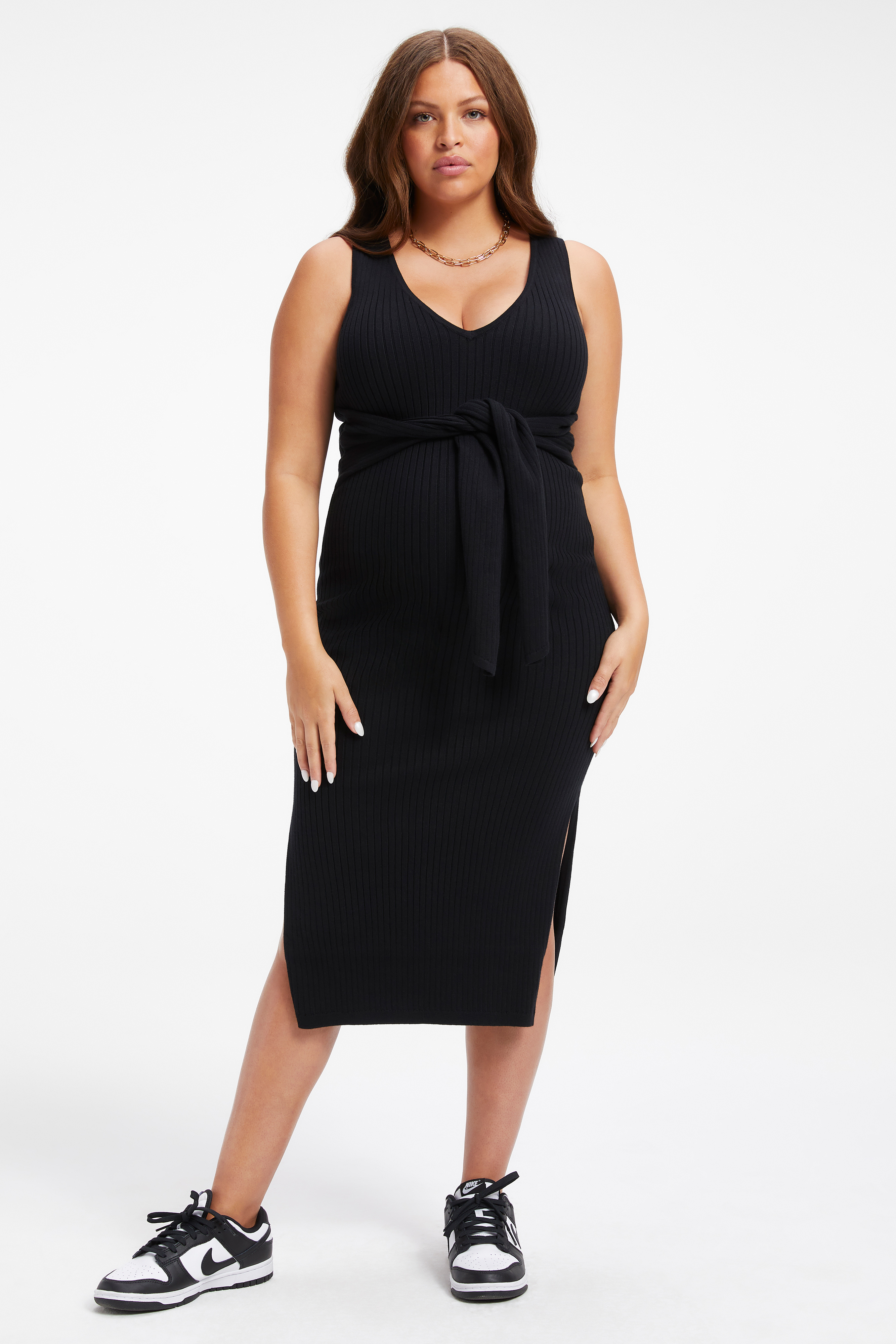 Styled With feature image for product MATERNITY BELTED BODY DRESS | BLACK001