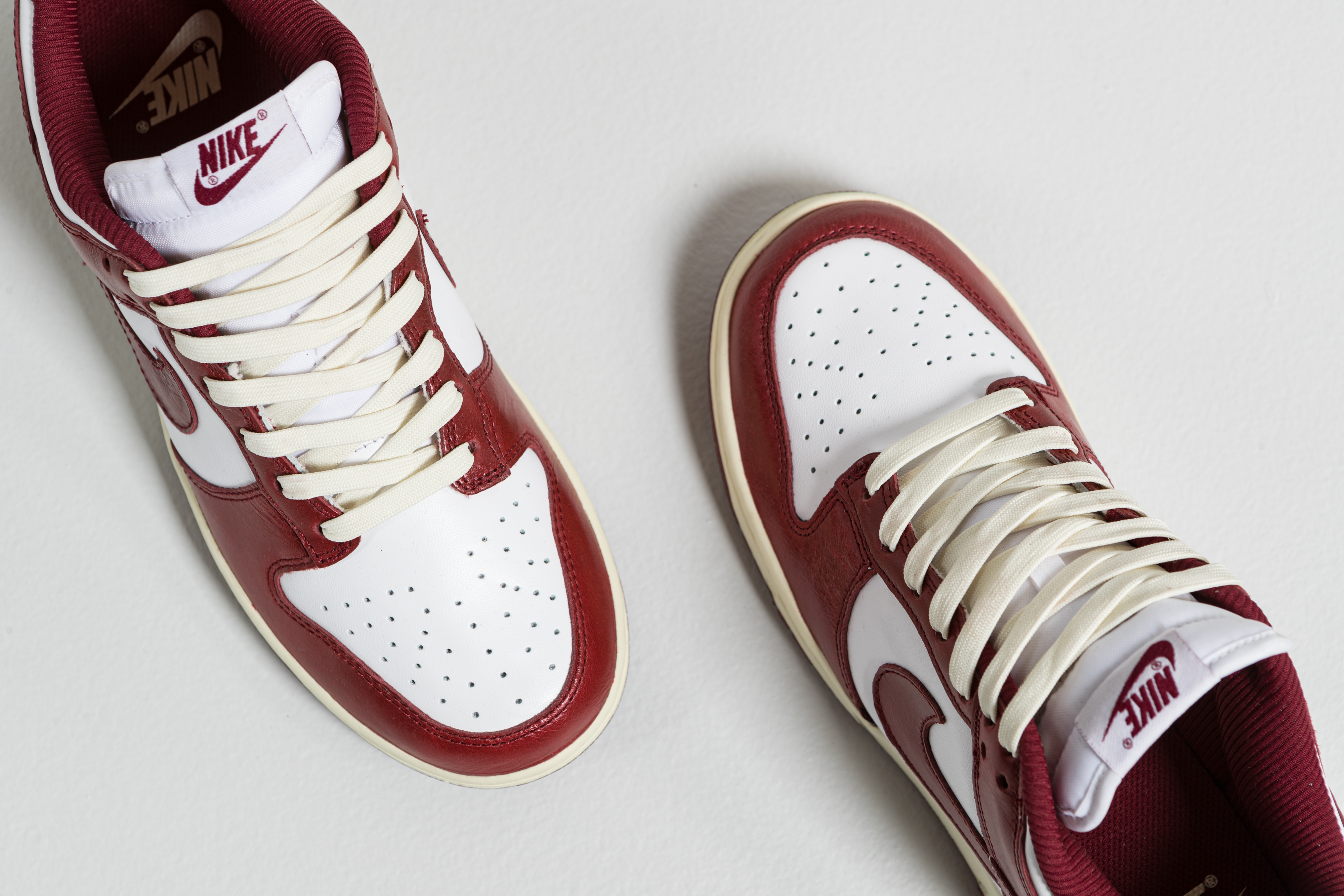 Nike - Womens Dunk Low Premium - White/Team Red-Coconut Milk - Up There