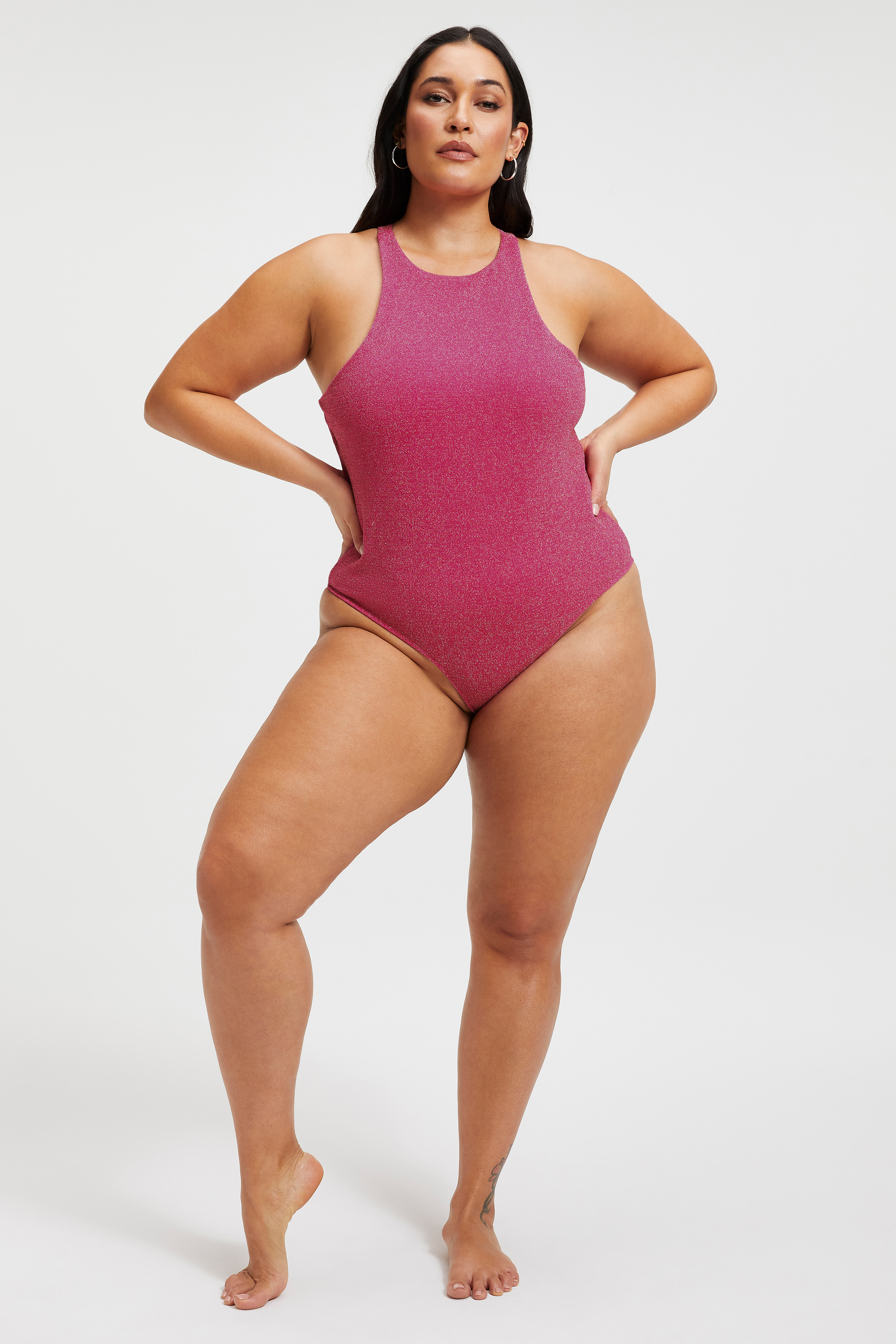 Styled With feature image for product SPARKLE RACER NECK ONE-PIECE | HAWAIIAN PINK001