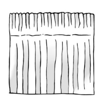 pencil pleat curtains illustration