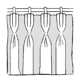 triple pinch pleat curtains illustration