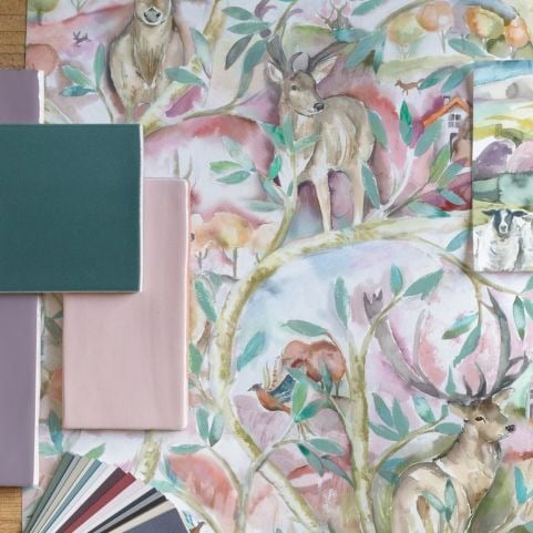 woodland wallpaper sample winlater russet
