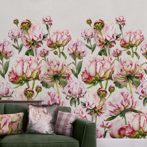 Wide Width Wallpaper Used to Create a Feature Wall