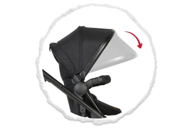 une protection solaire UPF50+ avec une fenêtre à rabat