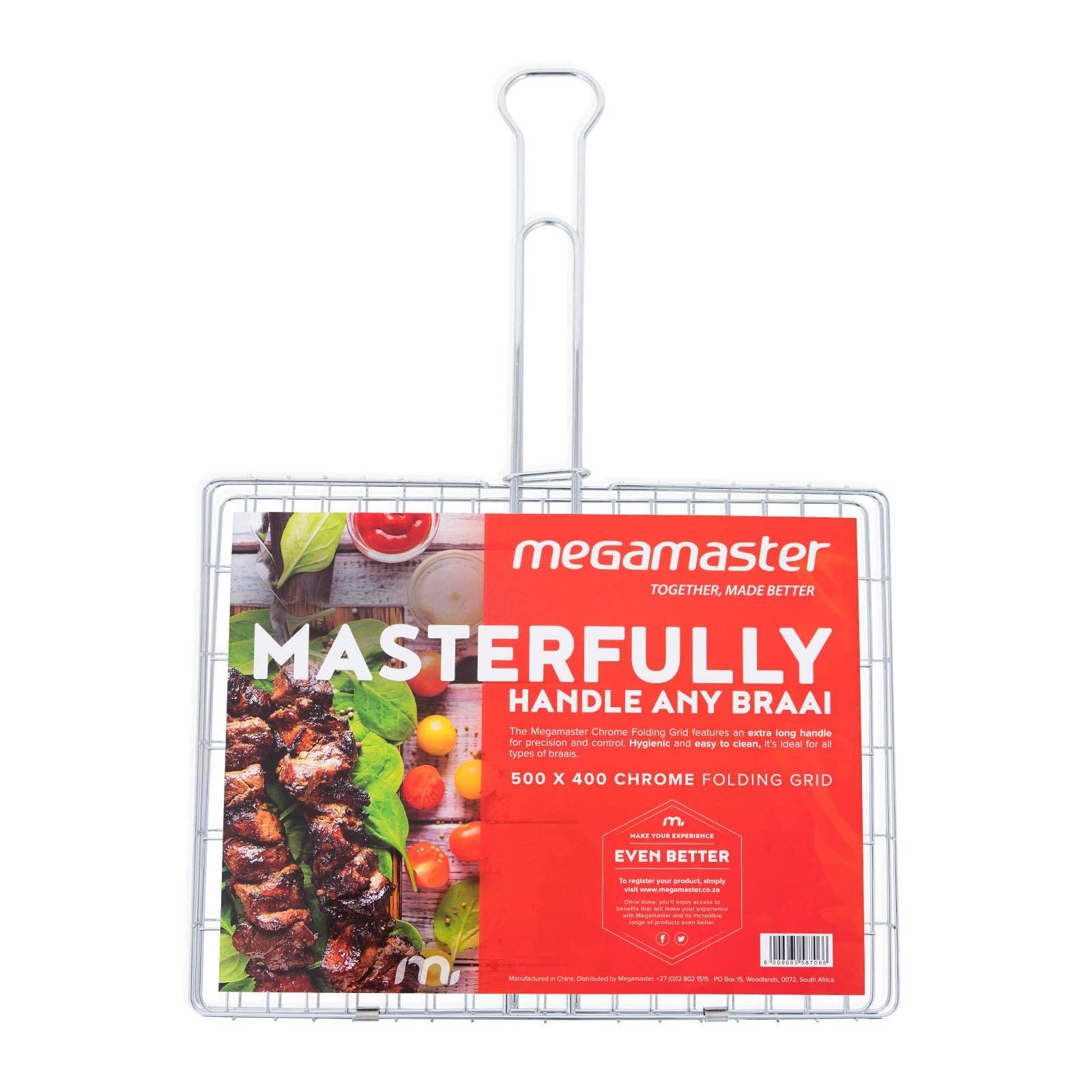 Megamaster 500 x 400 Chrome Folding Grid - Image 3