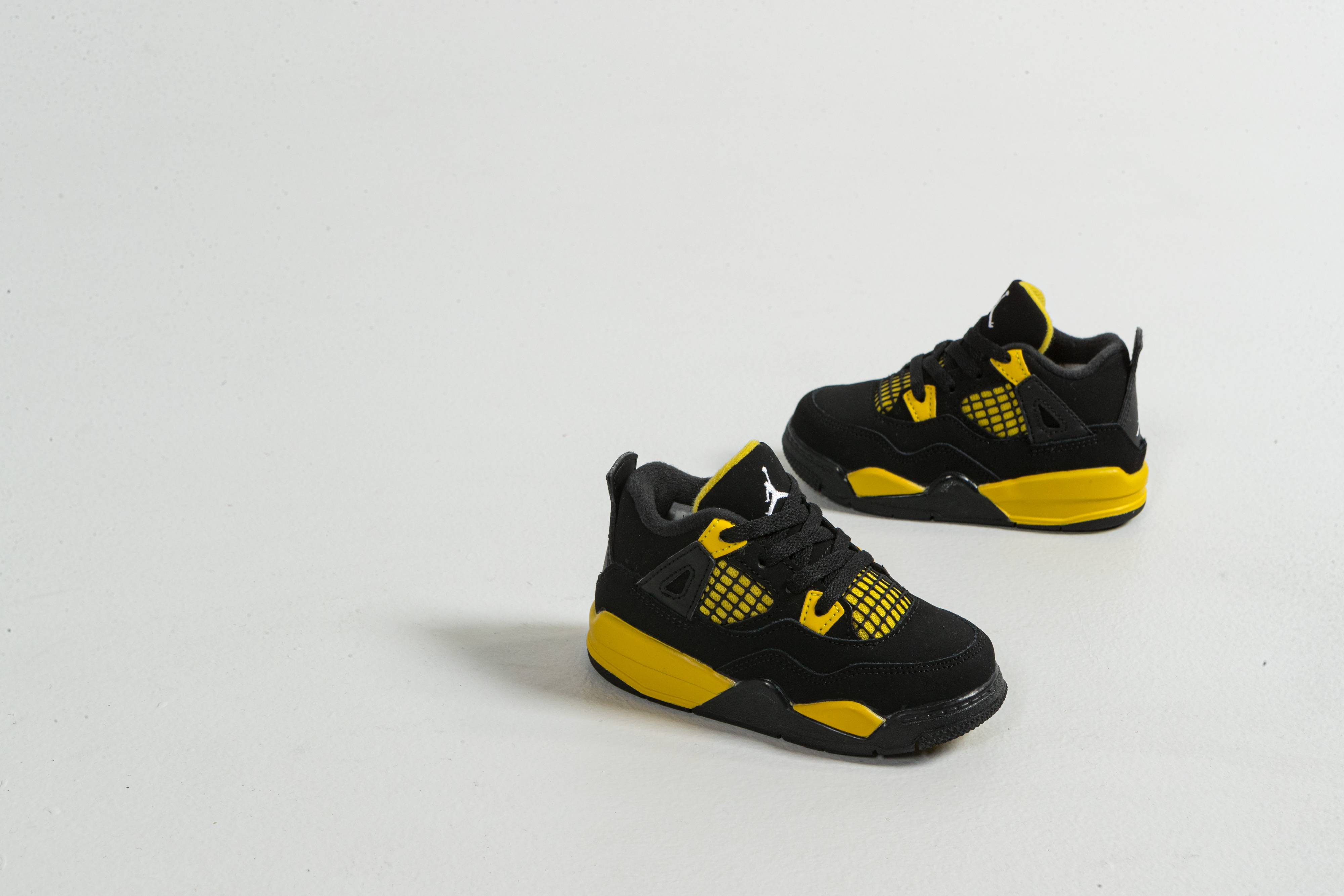 Nike - Jordan 4 Retro (TD) - Black/White-Tour Yellow - UP THERE
