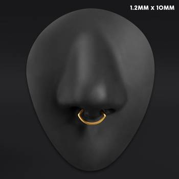 Oval Septum Clicker, Gold, Titanium, 1.2mm