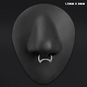 Crescent Septum Clicker, Silber, Titan, 1,2mm