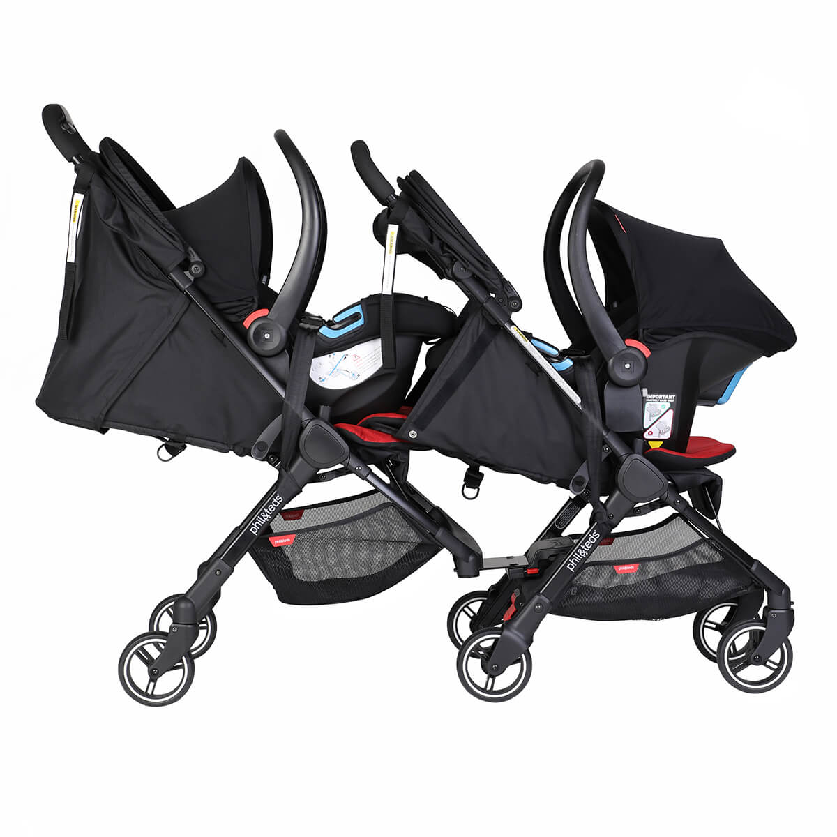 go™ & double kit™ & 2 infant car seats