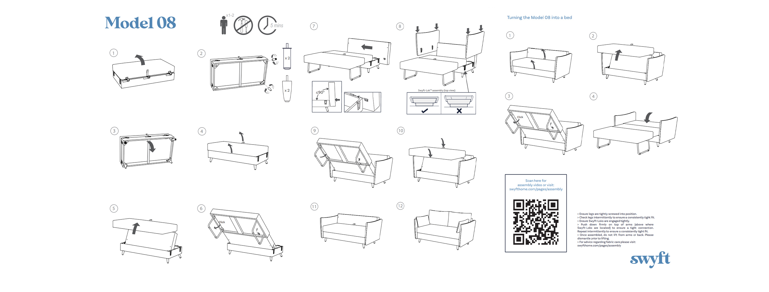 Assembly sofa bed