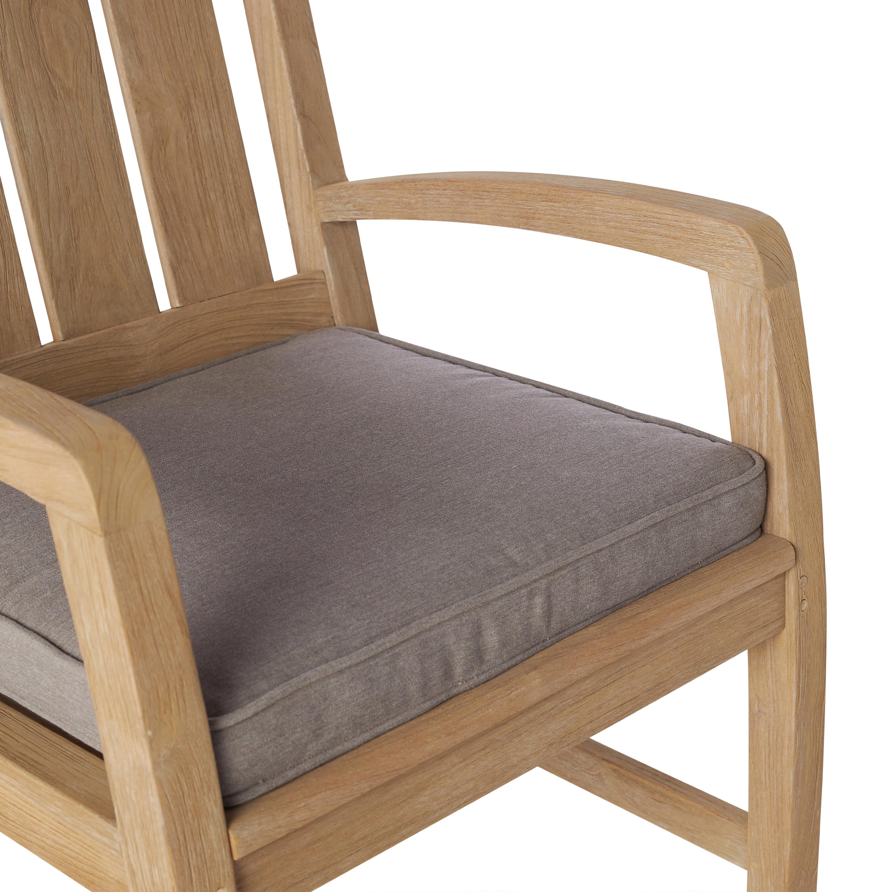 Rutherford Dining Arm Chair in Weathered Teak Terra Outdoor Living