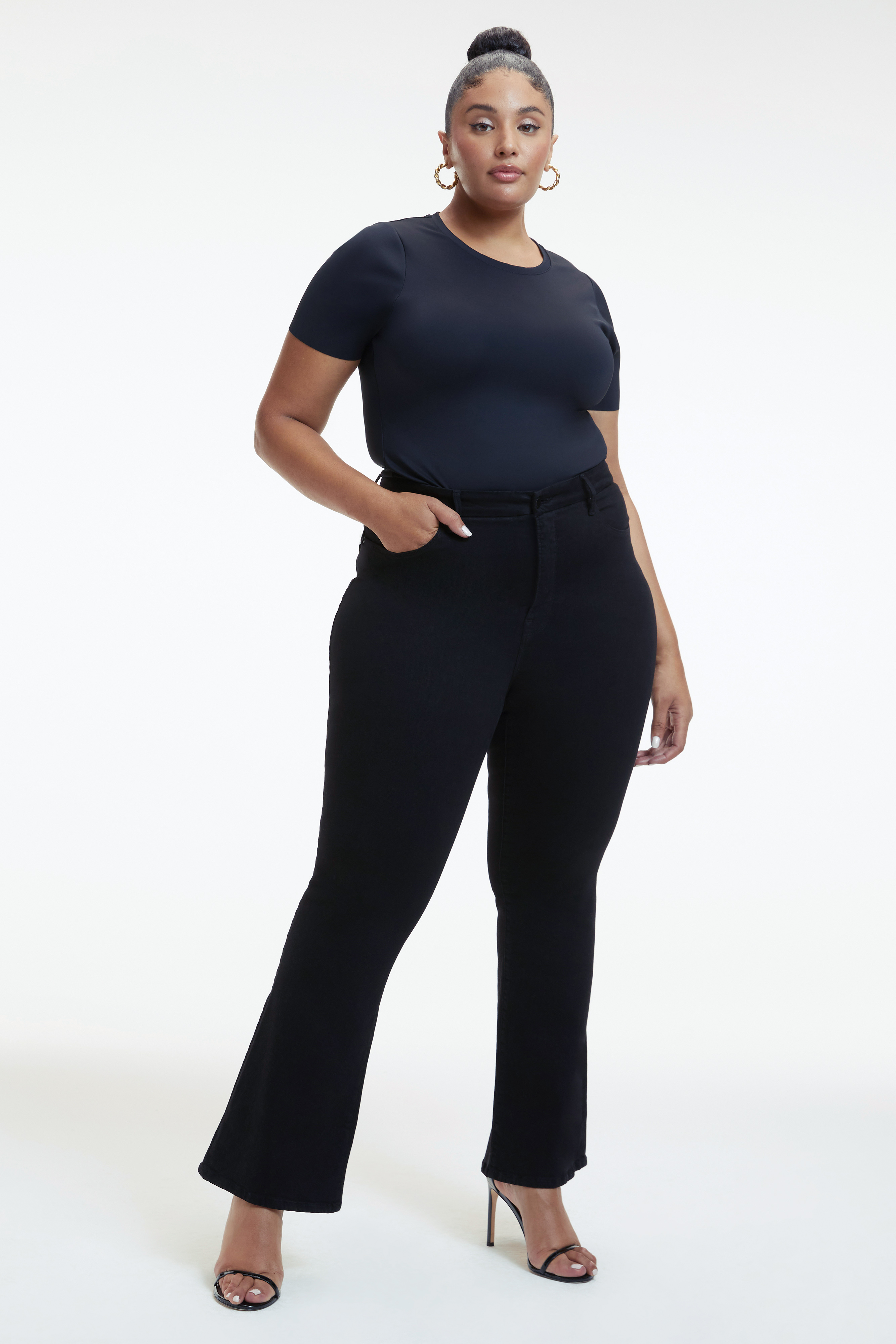 Styled with GOOD LEGS FLARE JEANS | BLACK001