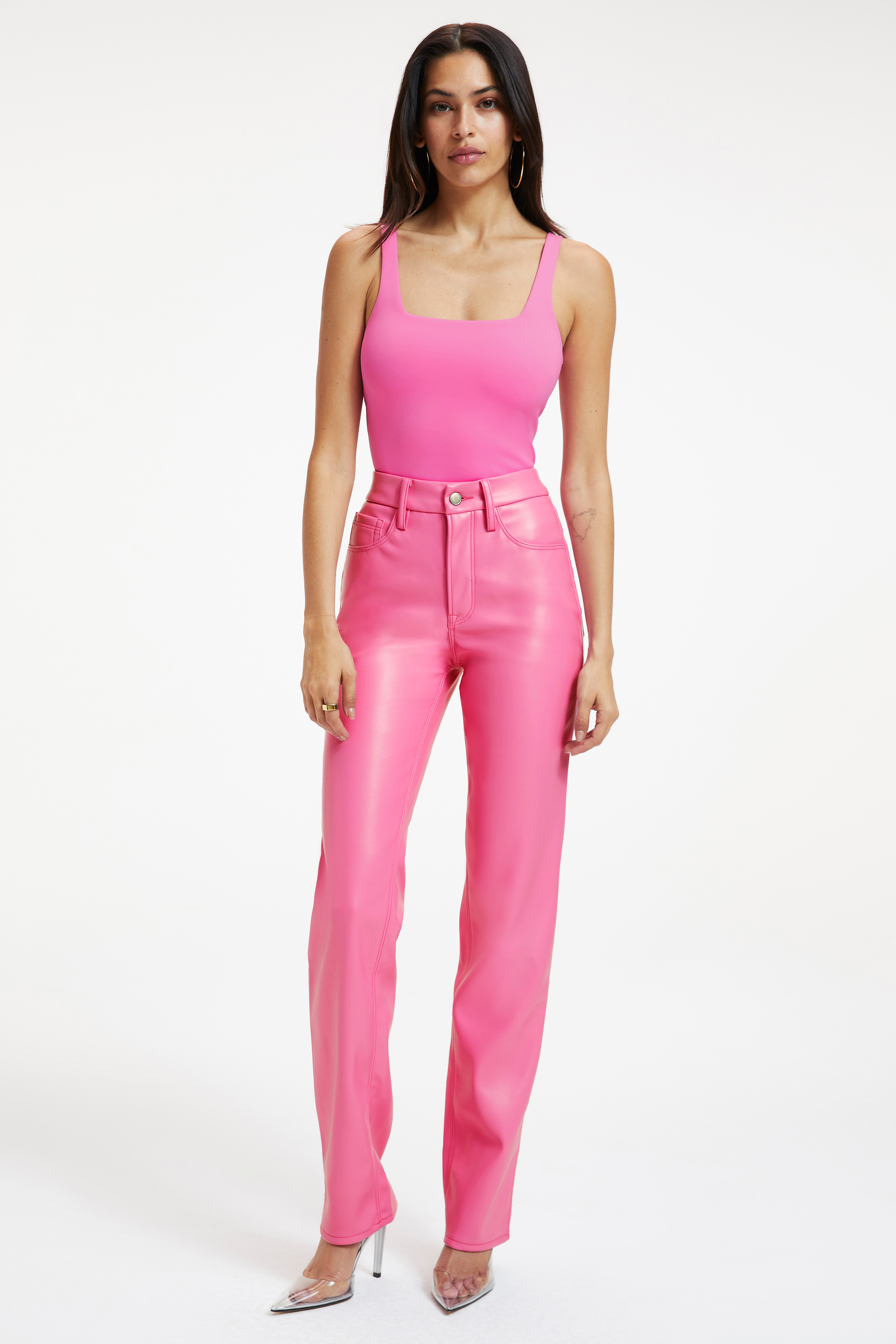 Pink leather pants hi-res stock photography and images - Alamy