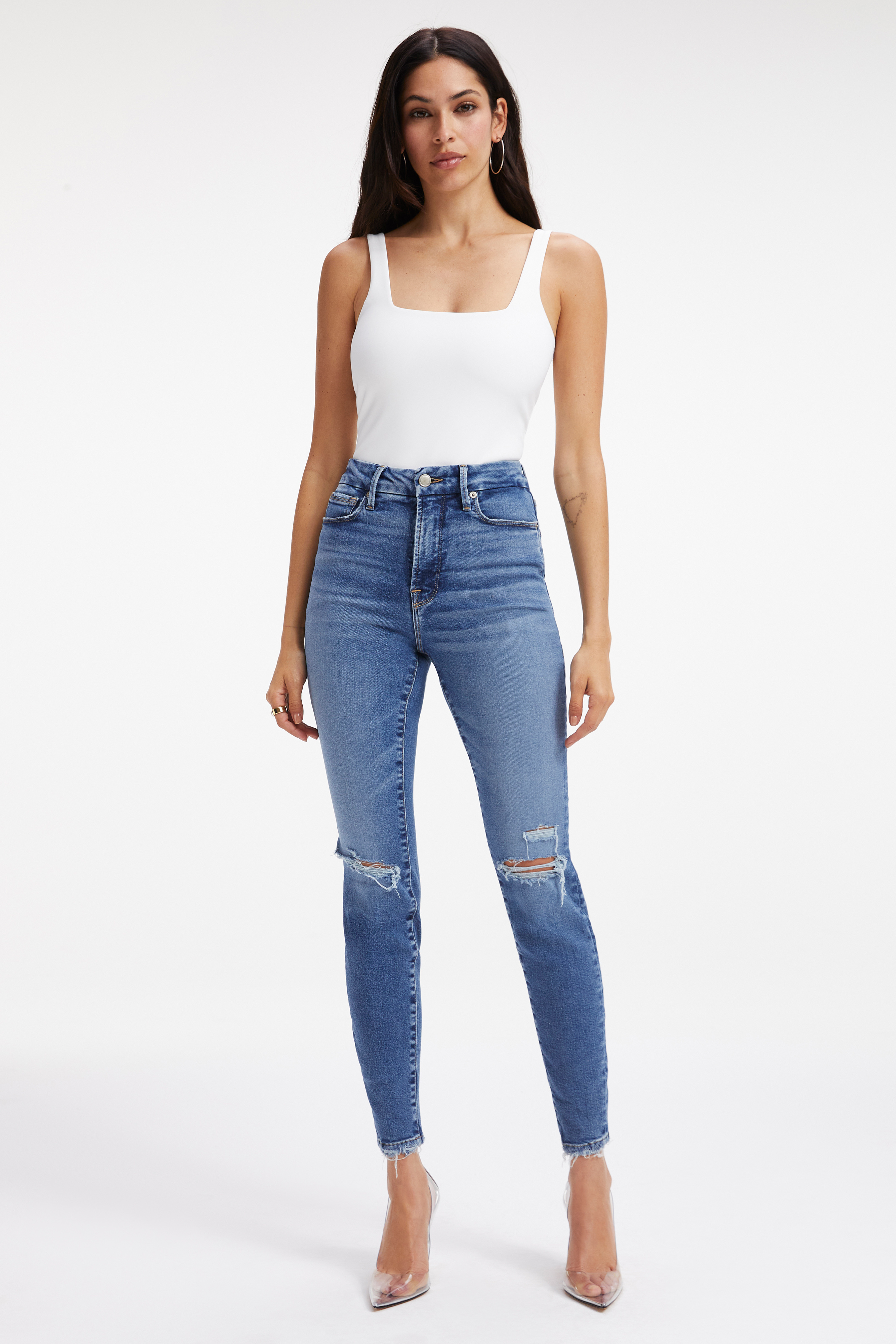 Styled with GOOD WAIST CROPPED JEANS | INDIGO223