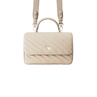 SAC BRIGITTE ORIGINAL - CUIR BEIGE MATELASSÉ