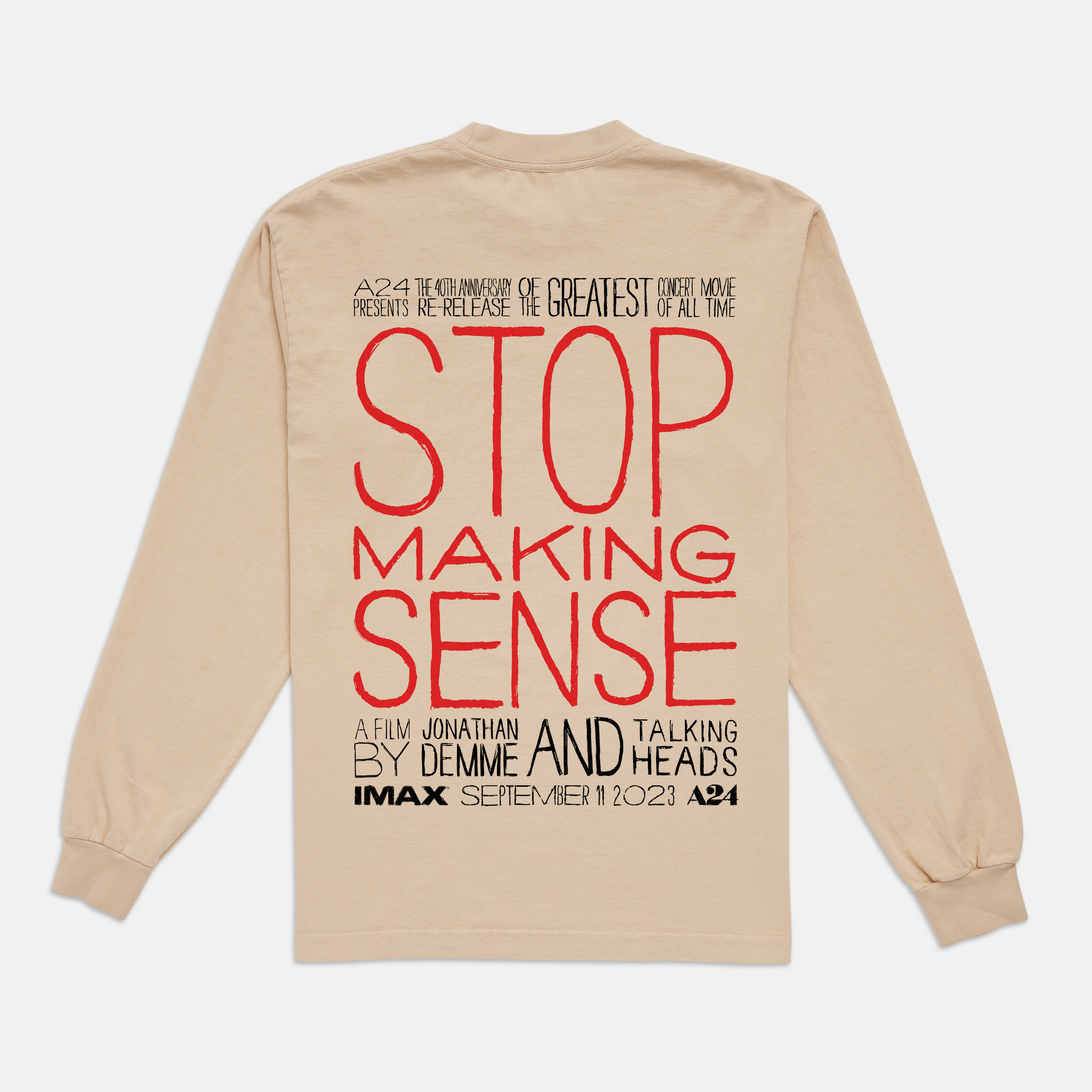 A24 Stop Making Senseトーキング・ヘッズ Tシャツ・LサイズTalkingHeads