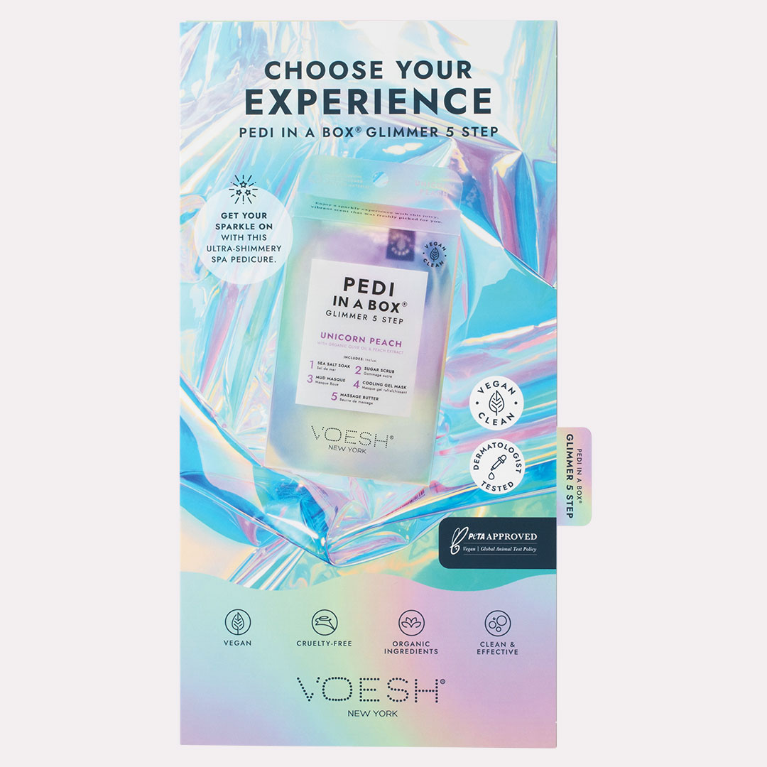 Tri-Fold Salon Menu Pedi in a Box Glimmer 5 Step