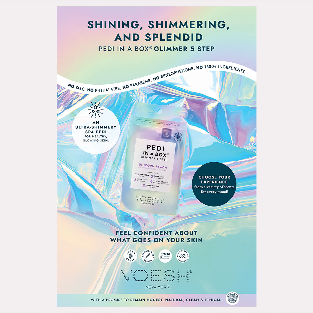 Wall Poster Pedi in a Box Glimmer 5 Step 24” x 36”