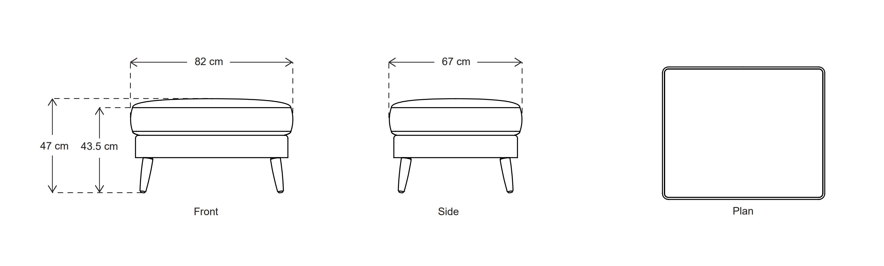 ottoman sofa dimensions