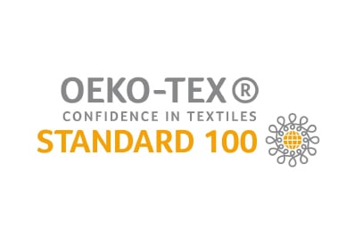 made with OEKO-TEX® certified fabric on top (chew!) rail, and sheets