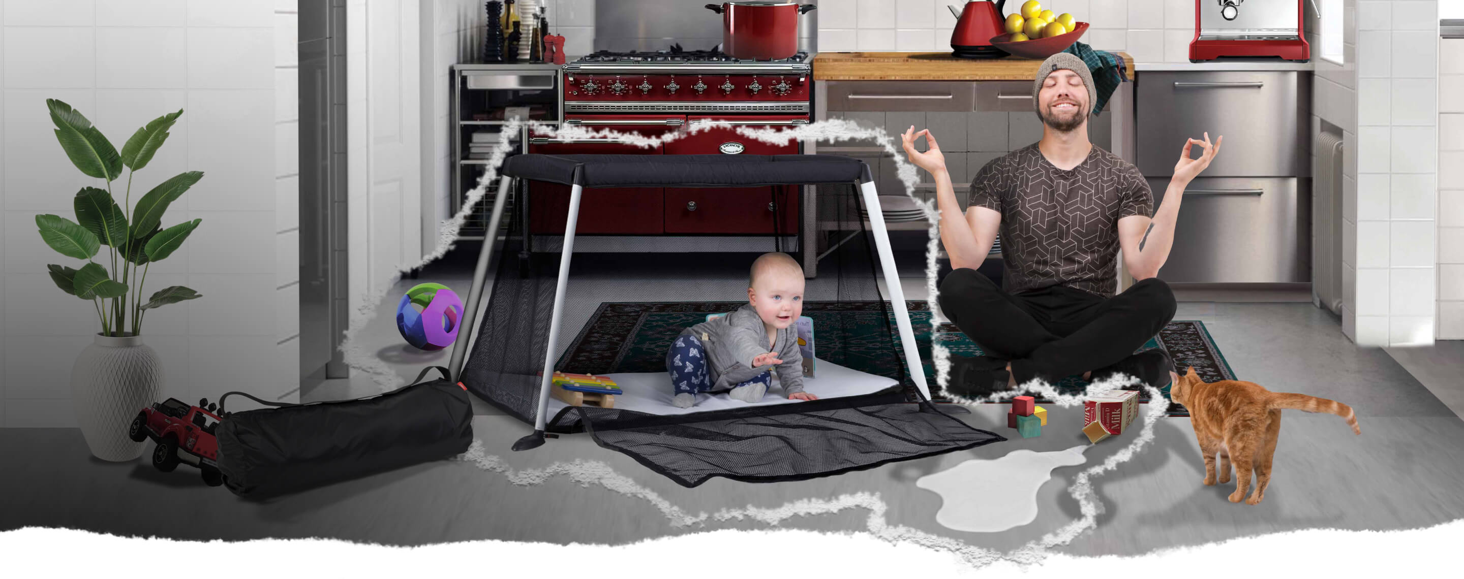 traveller™ travel cot - a unique 4-in-1 sleep solution