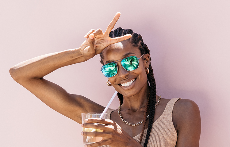 Sunglasses size on model
