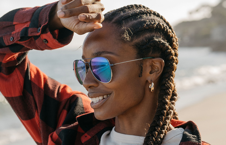 Sunglasses size on model