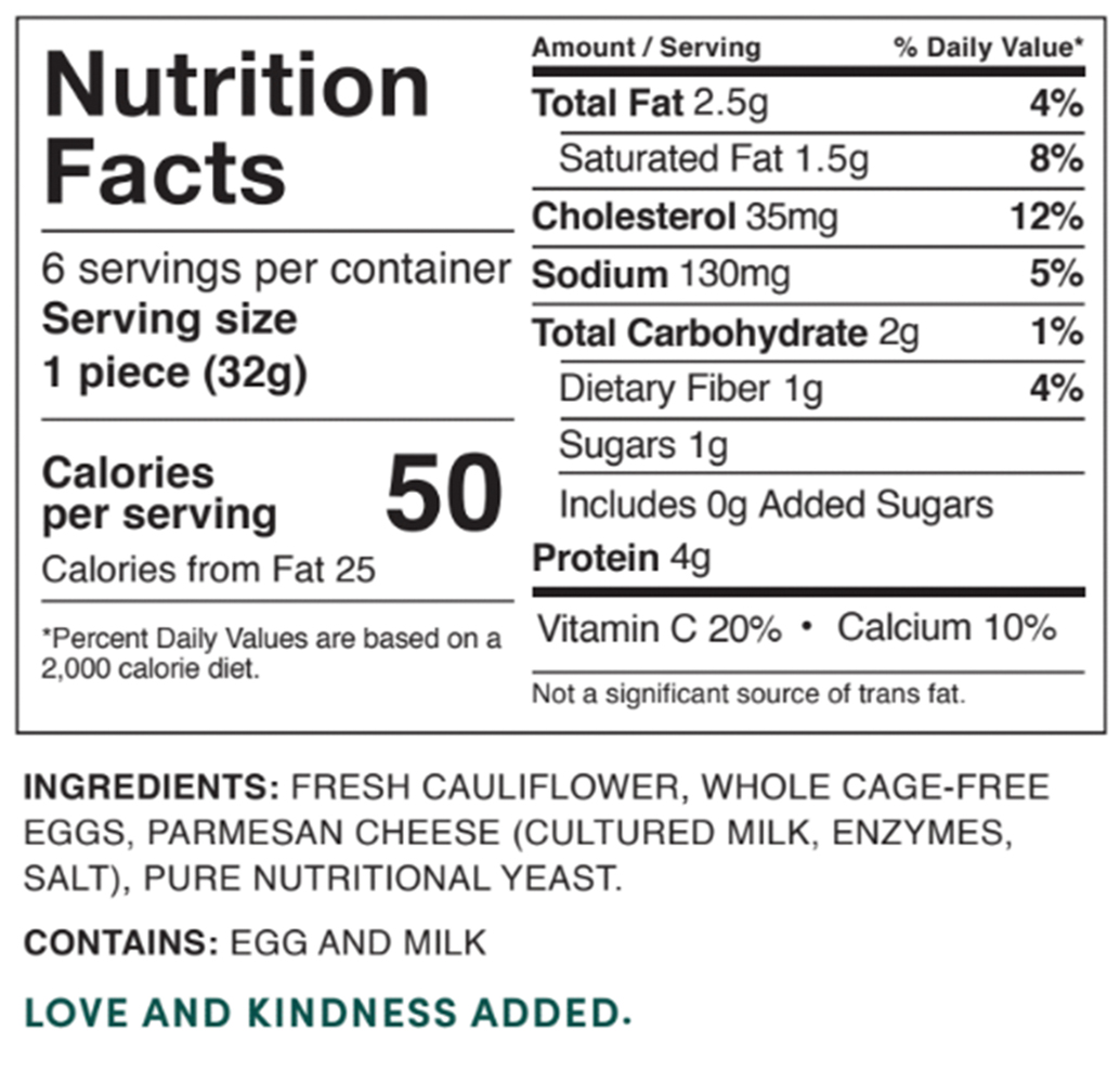 Outer Aisle Cauliflower Sandwich Thins (6 Pieces)
