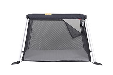 unique zipped side you can open as a fun playpen or close up for sleep