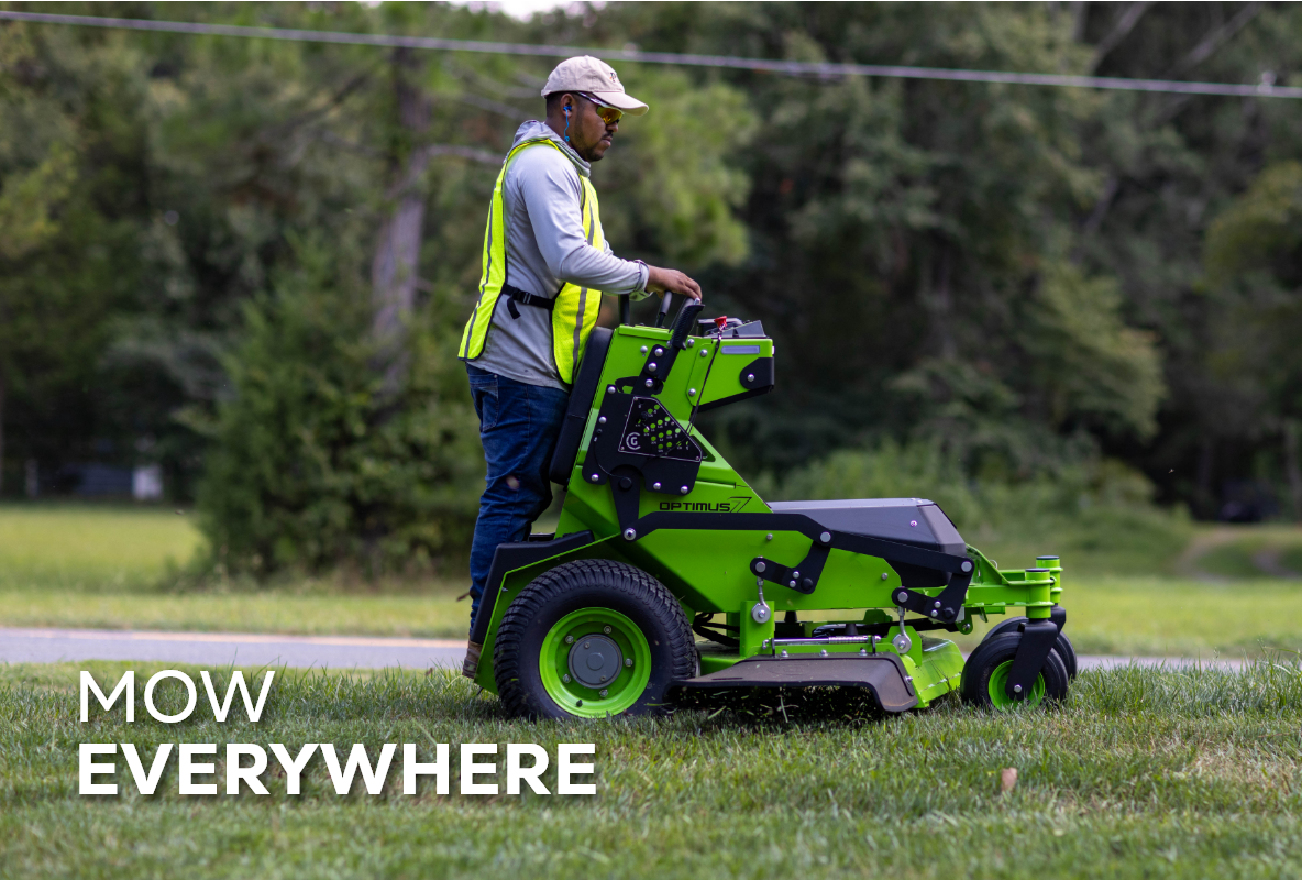 OptimusZ 36 IN 8kWh Stand-On Zero-Turn Mower | Greenworks Commercial