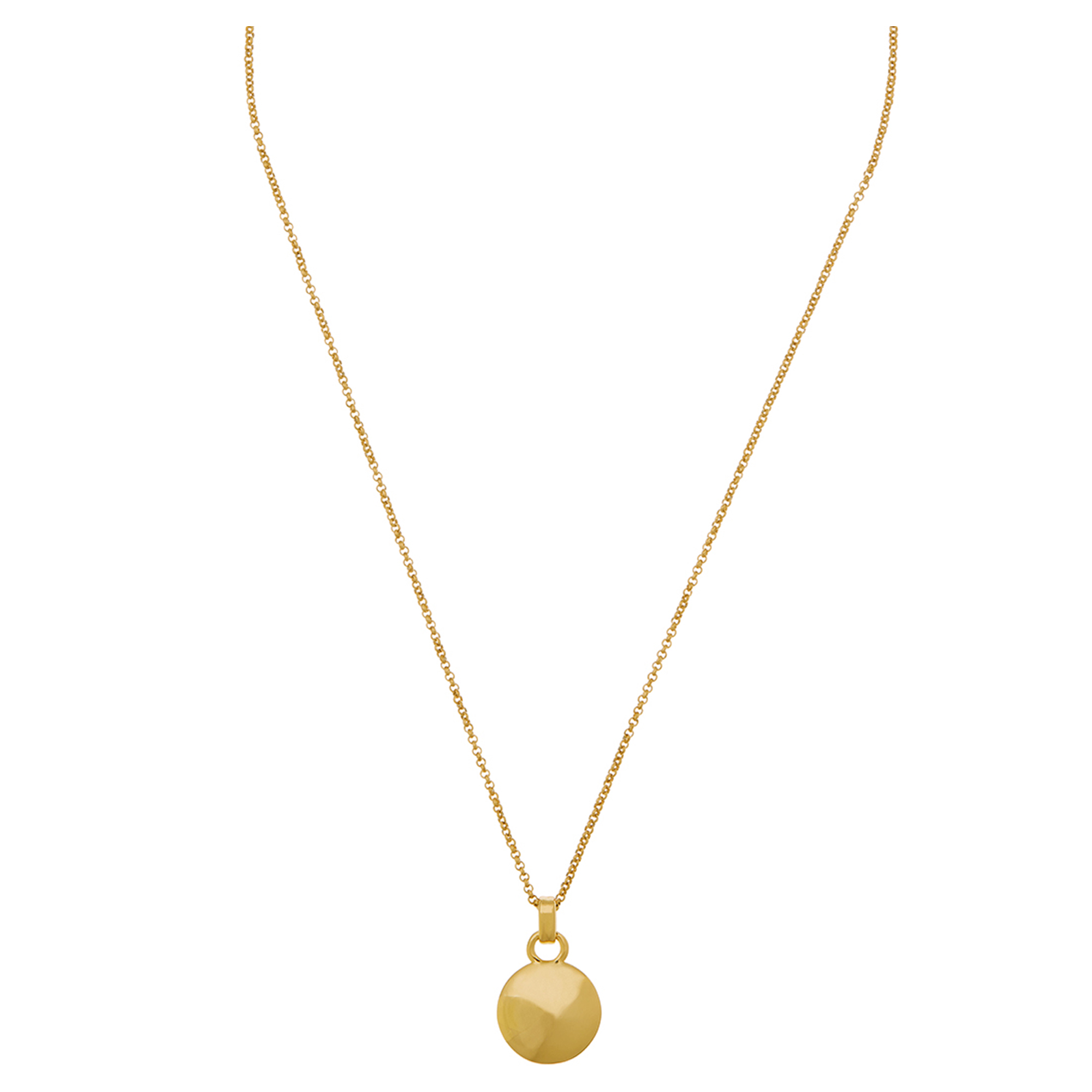 Circle of 5th's Diamond Disc Necklace by Elizabeth Moore | Made in NYC