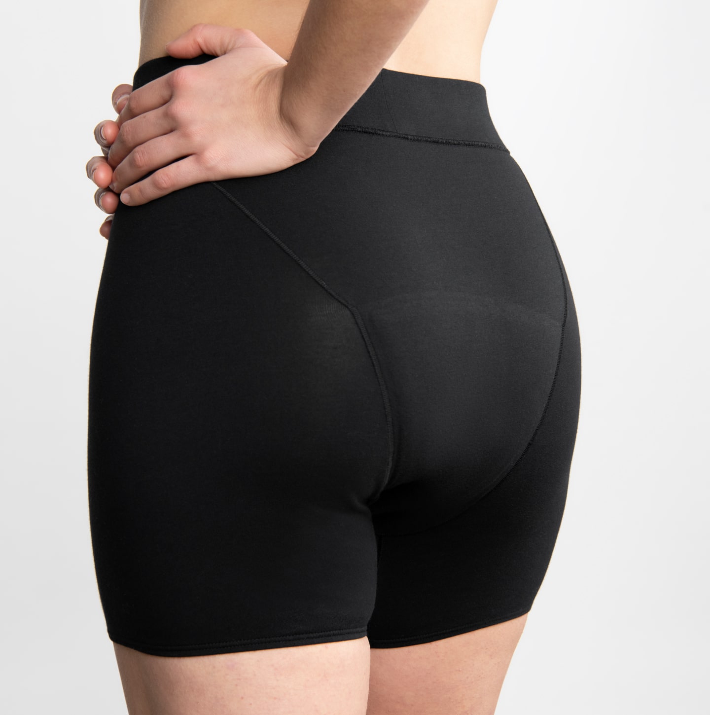 Person wearing a pair of Free-to-Flow Period Sleep Shorts