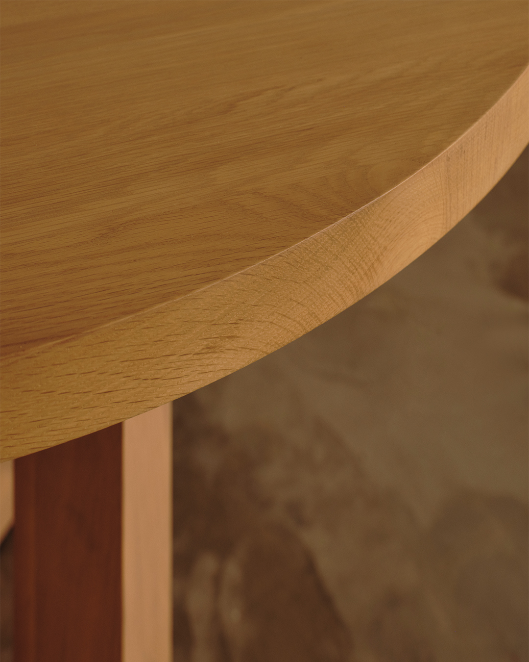 Oak Global Round Dining Table