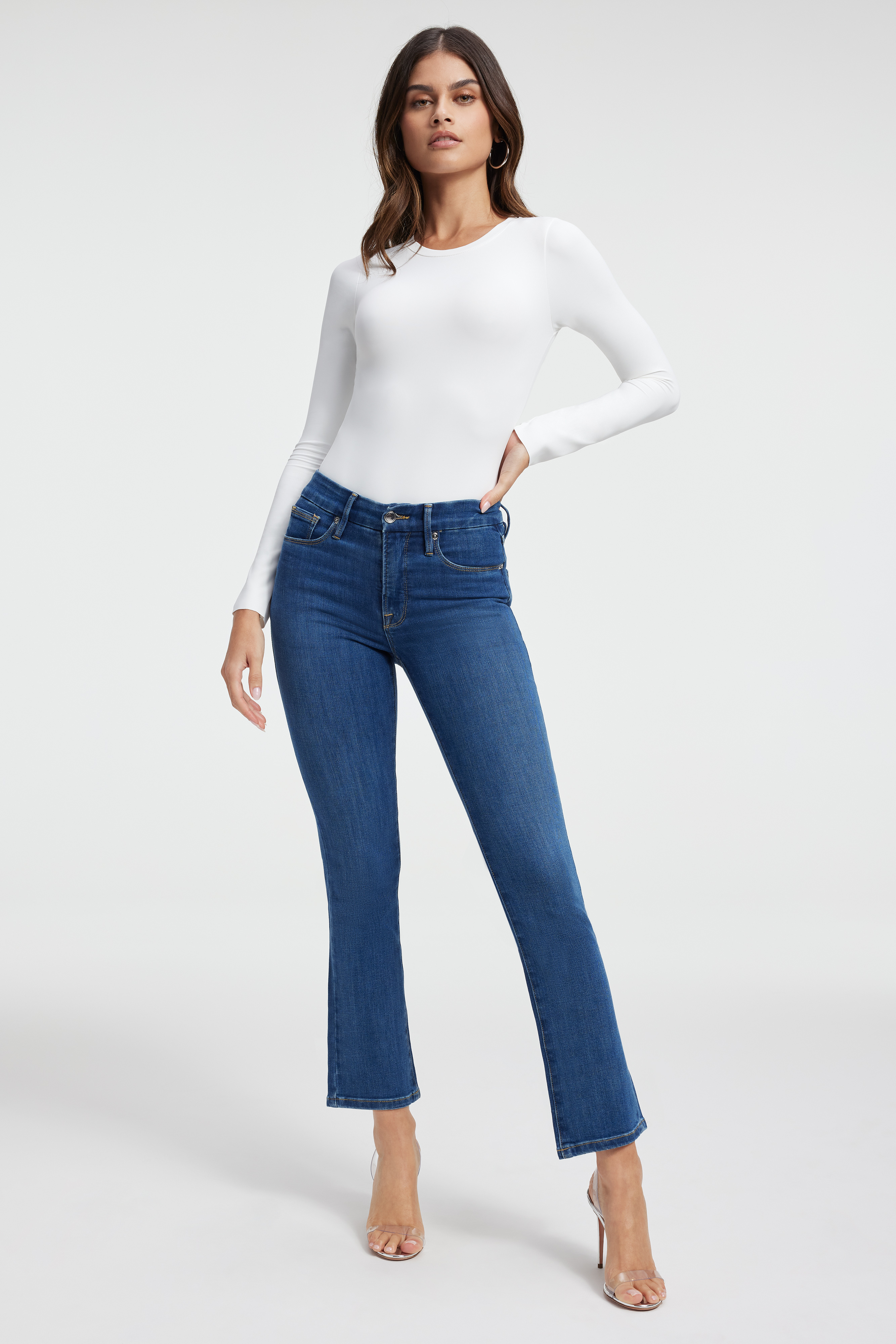 Styled with GOOD LEGS STRAIGHT JEANS| BLUE007
