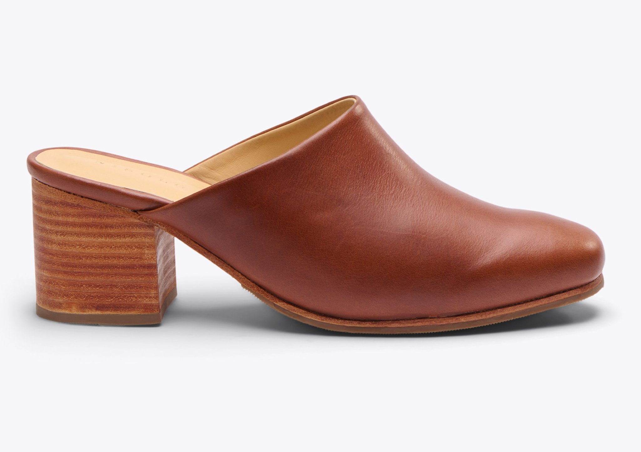 Nisolo All-Day Heeled Mule Brandy - Every Nisolo product is built on the foundation of comfort, function, and design. 