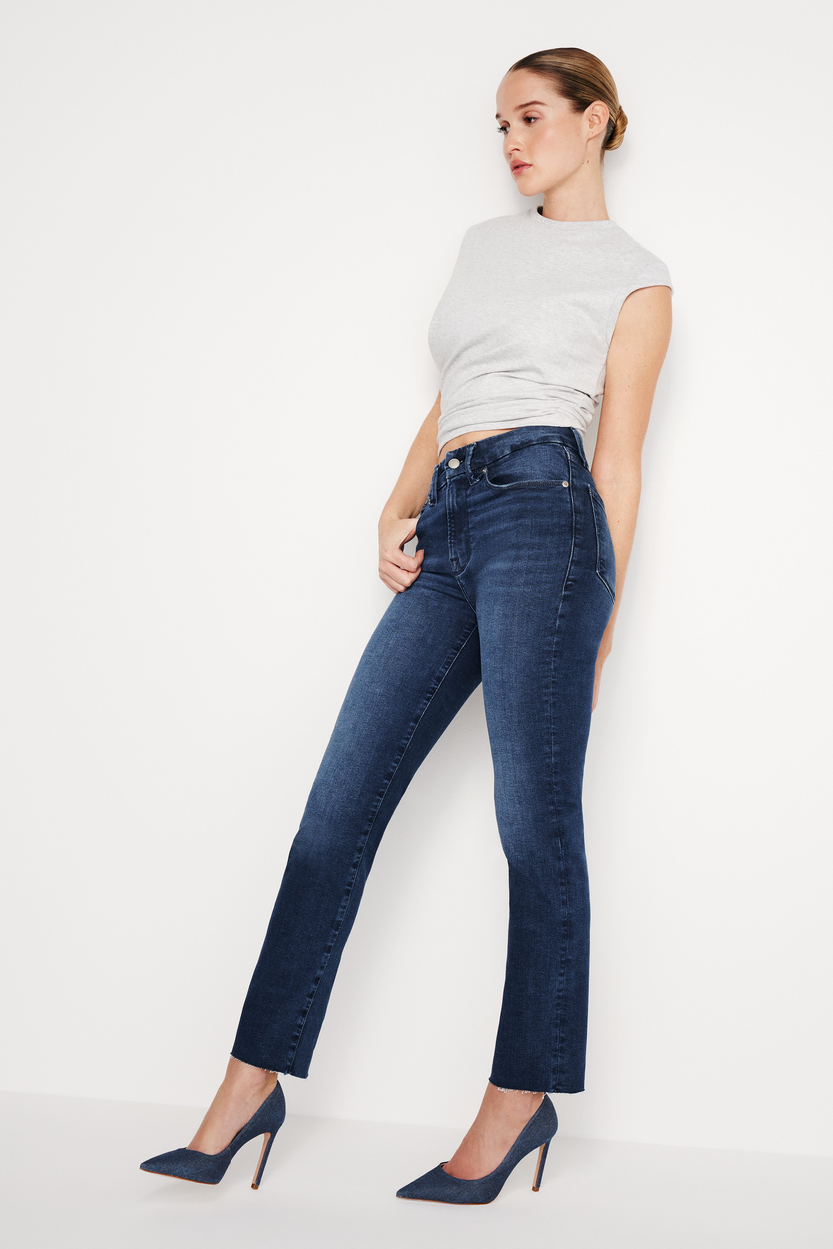 Styled with ALWAYS FITS GOOD CLASSIC SLIM STRAIGHT JEANS | INDIGO446