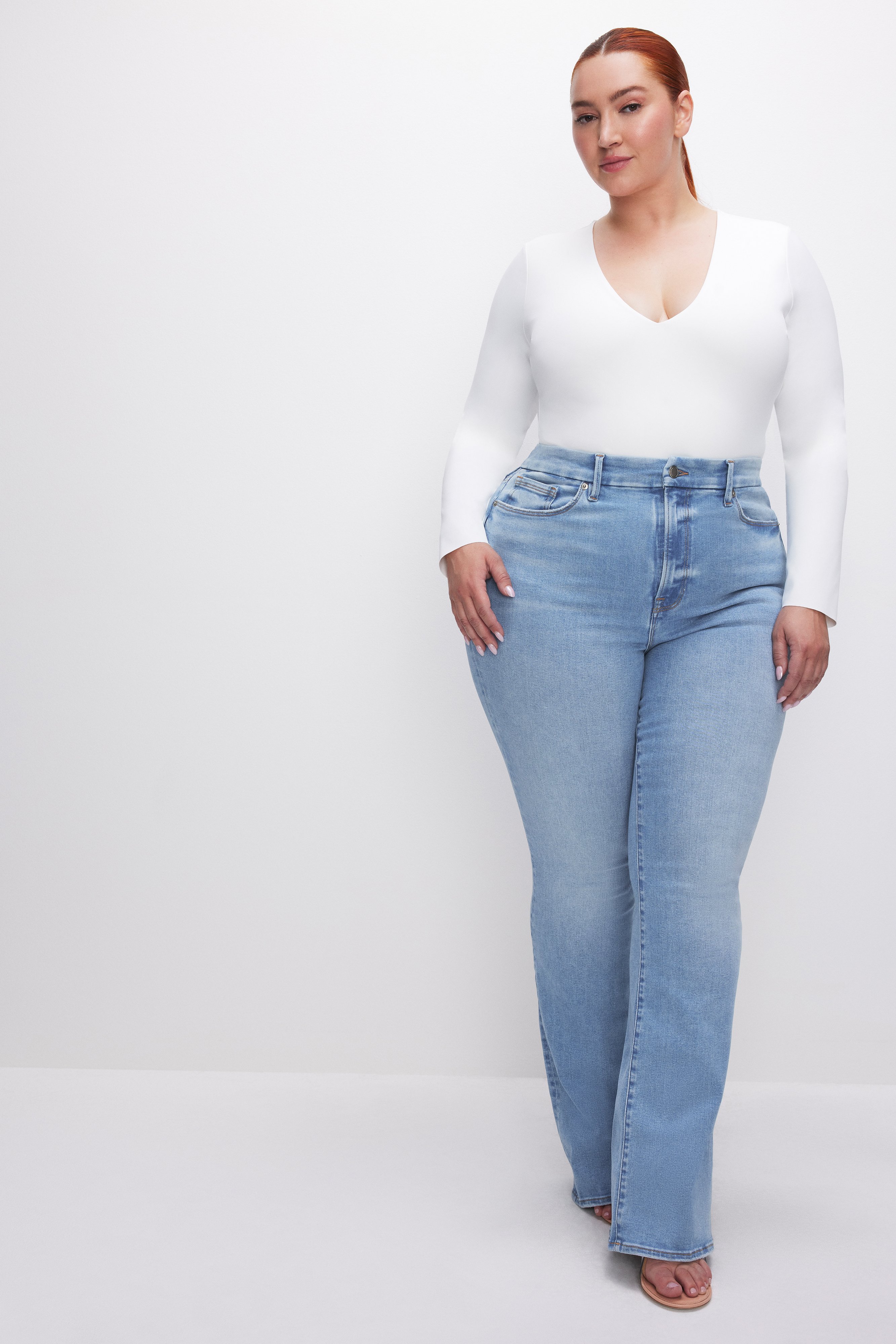 Styled with ALWAYS FITS GOOD CLASSIC BOOTCUT JEANS | INDIGO446