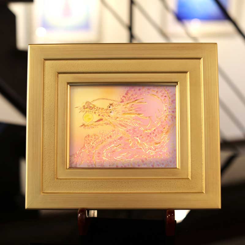 陶彩画_自在作品_目覚めの龍_展示イメージ