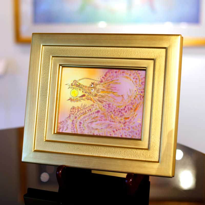 陶彩画_自在作品_目覚めの龍_展示イメージ