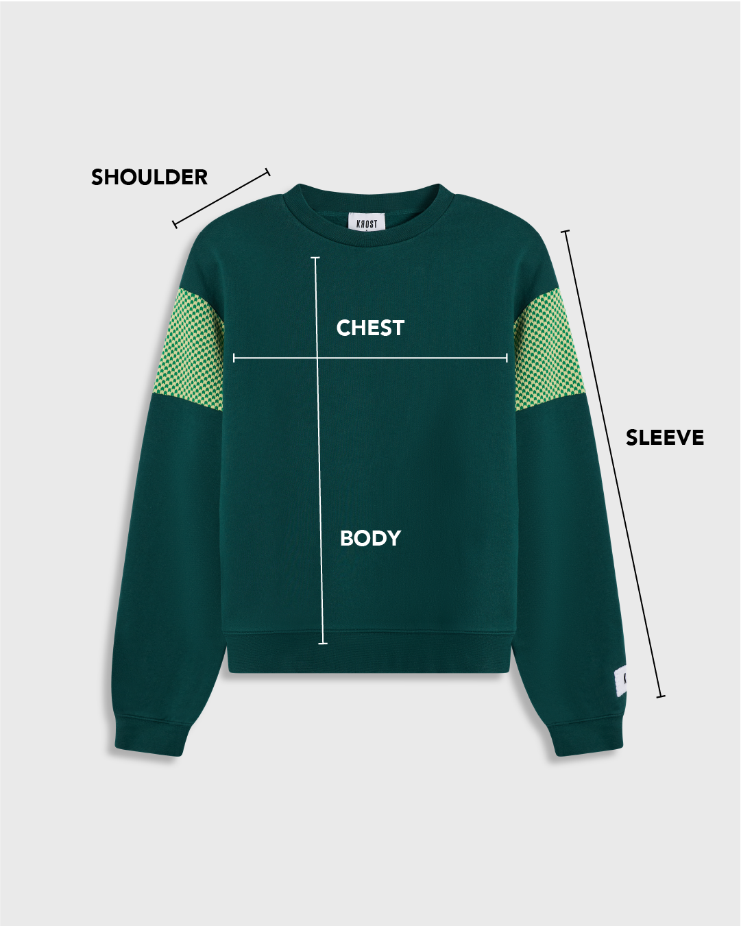 Dark green crew online neck sweatshirt