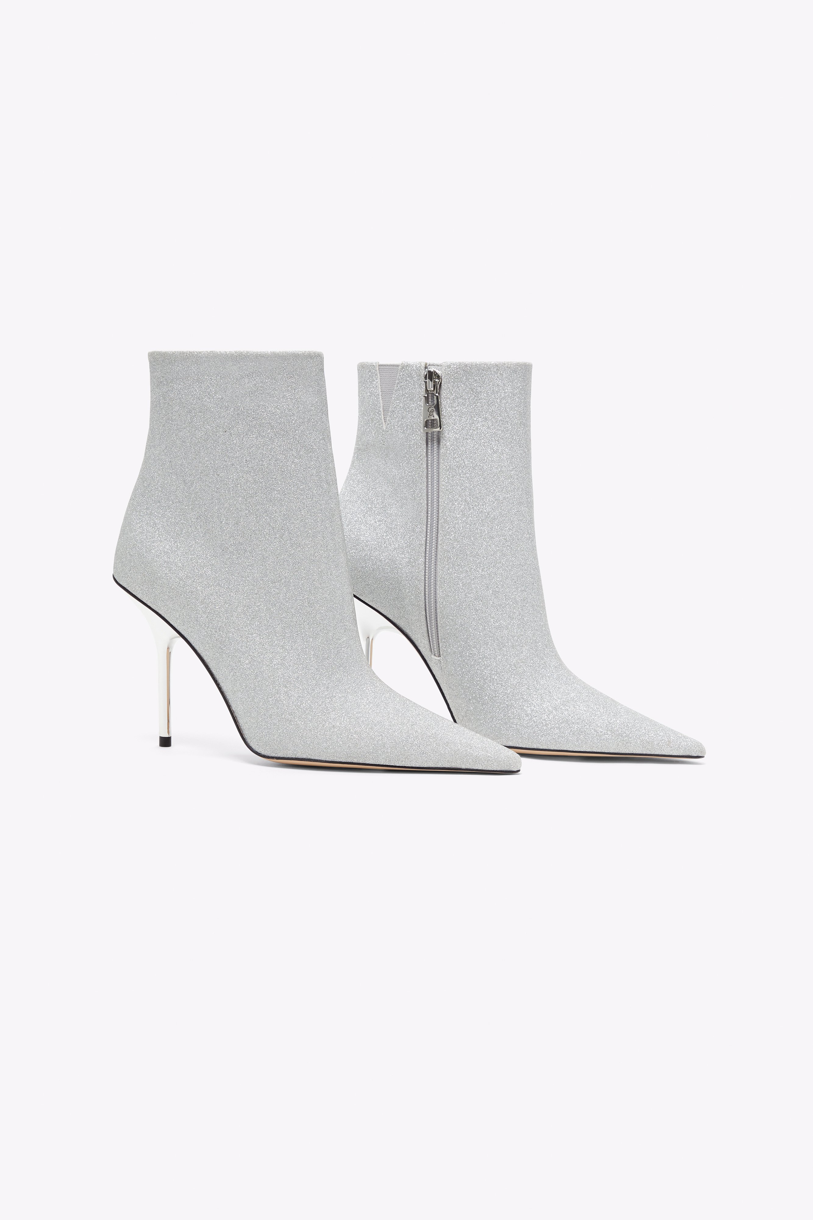 Styled with CLASSIC GLITTER HEEL BOOTIE | SILVER GLITTER