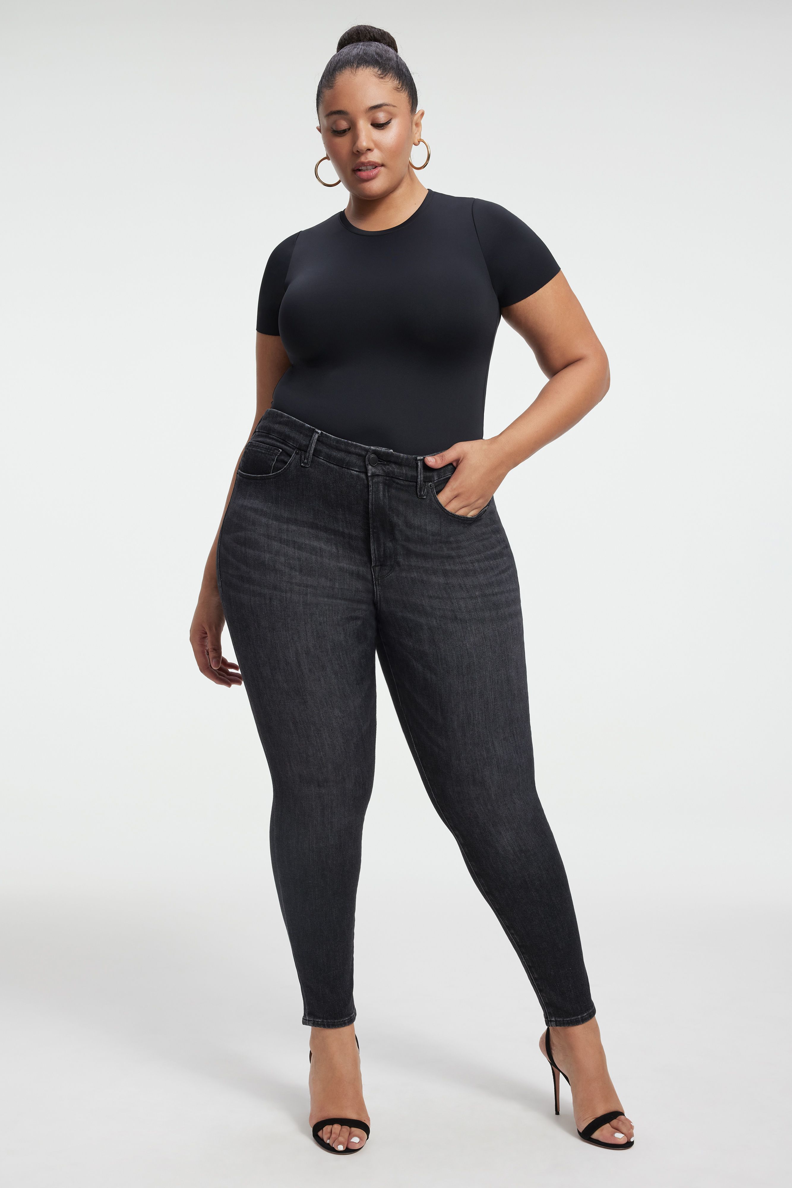 Styled with GOOD LEGS SKINNY CASHMERE JEANS | BLACK218
