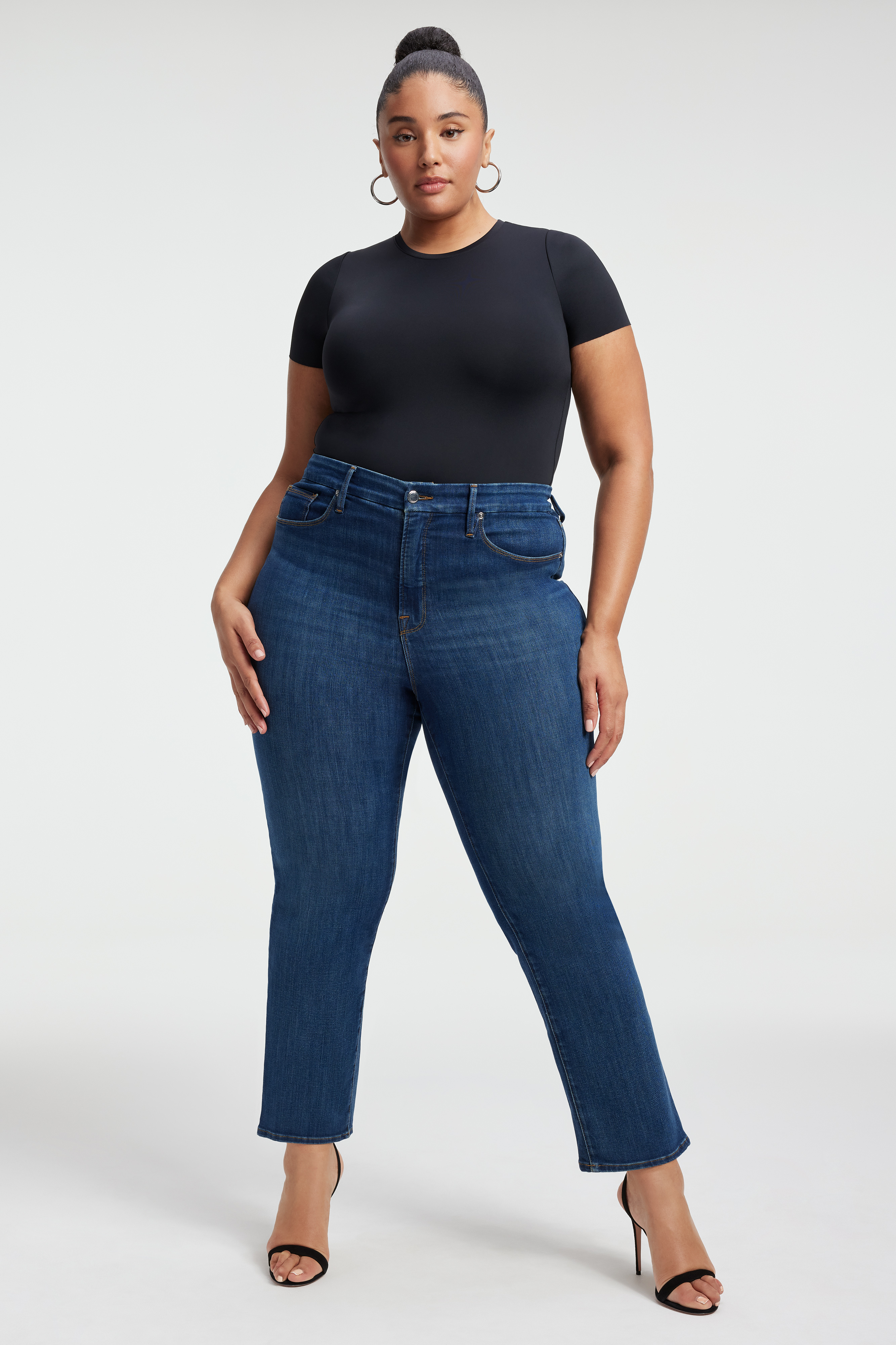Styled with GOOD LEGS STRAIGHT JEANS | BLUE004