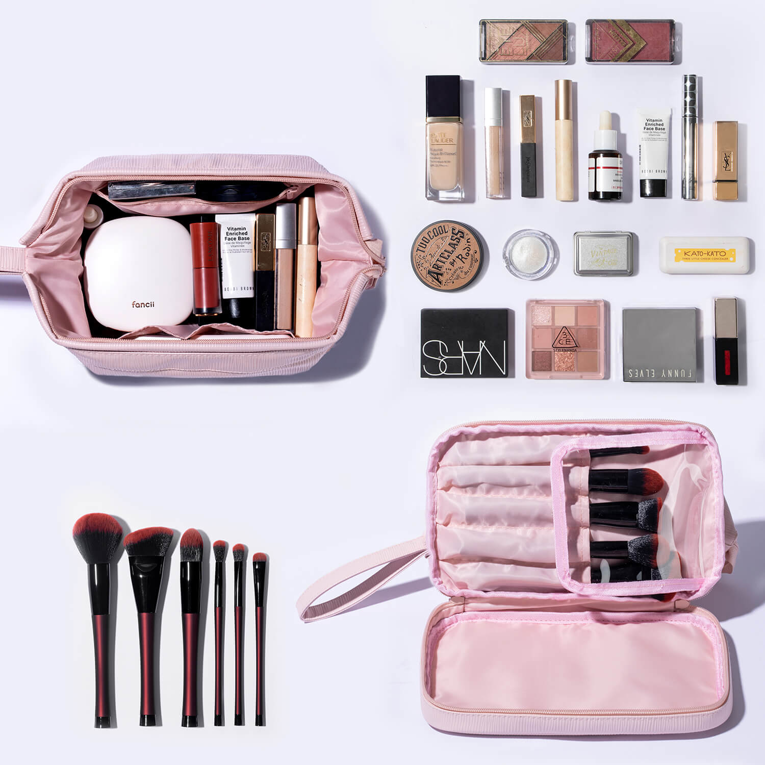Demi Makeup Case Open Showcasing Smart Storage Solutions